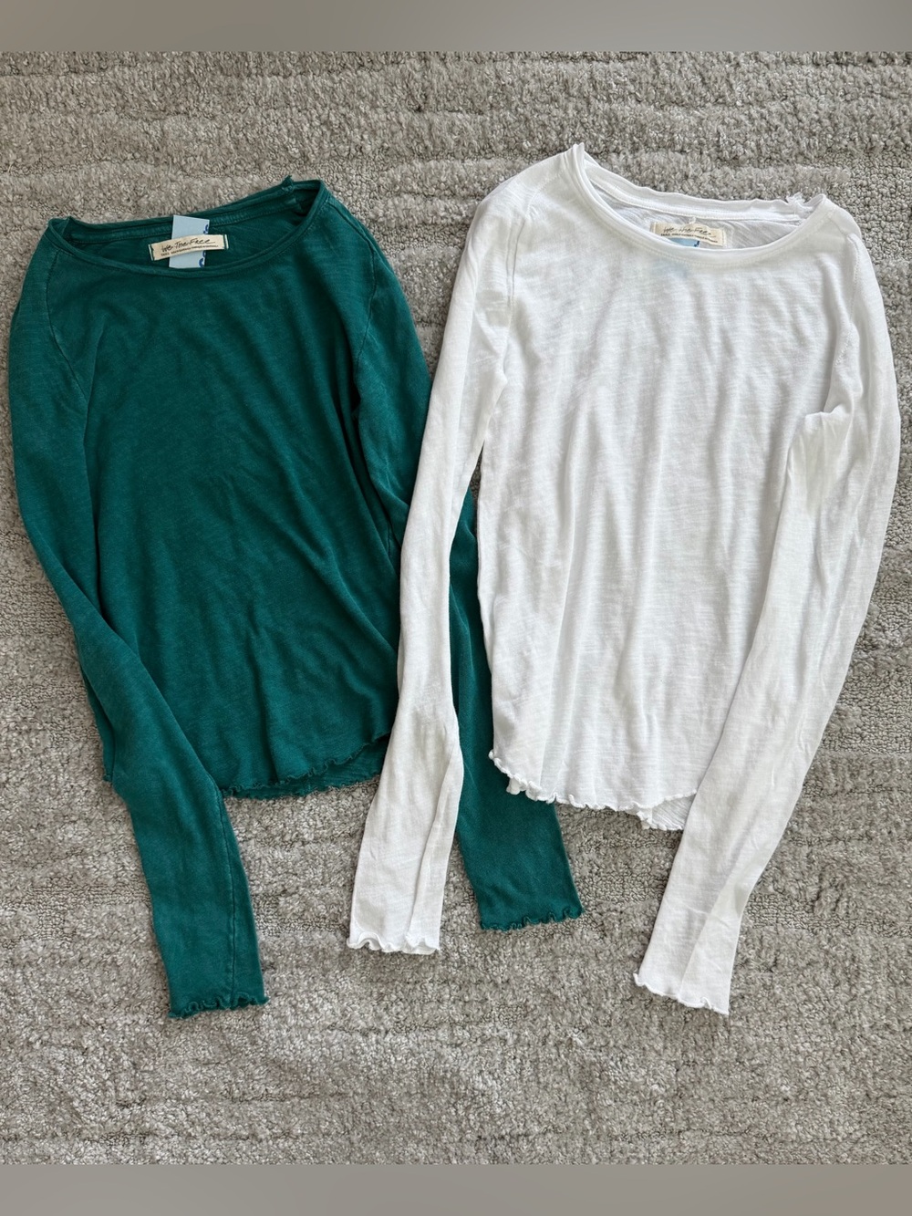 NWT Free People Size Small 100% Cotton Be My Baby Long Sleeve Tee Bundle